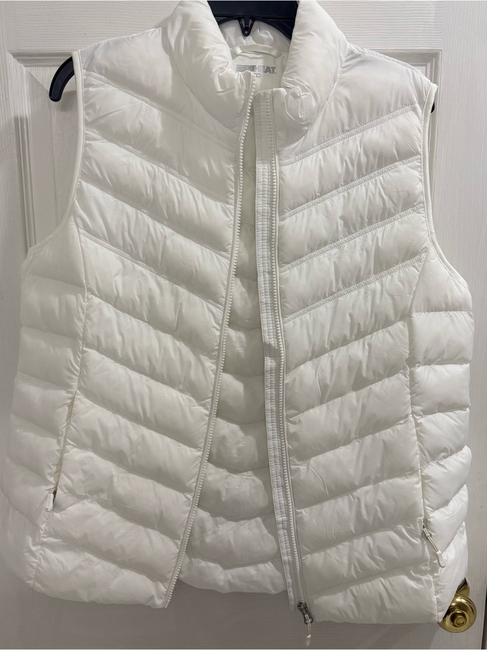 32 Degrees White Quilted Puffer Vest- size large
